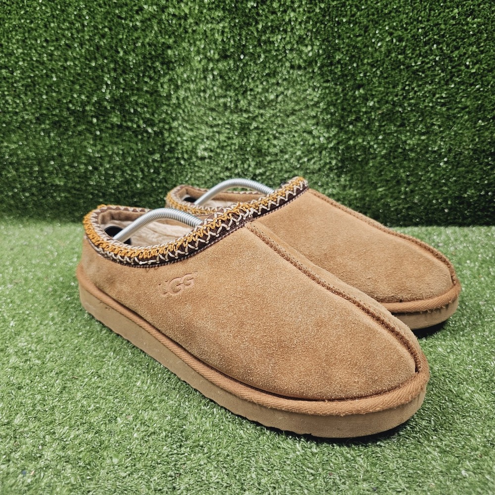 UGG 5950 Tasman Chestnut Suede Slip On Comfort Slippers Mens Size 12